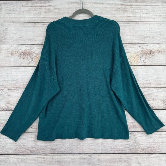 Free People FP Beach Crew Neck Sweater Women's Size‎ XS Green - Picture 2 of 9